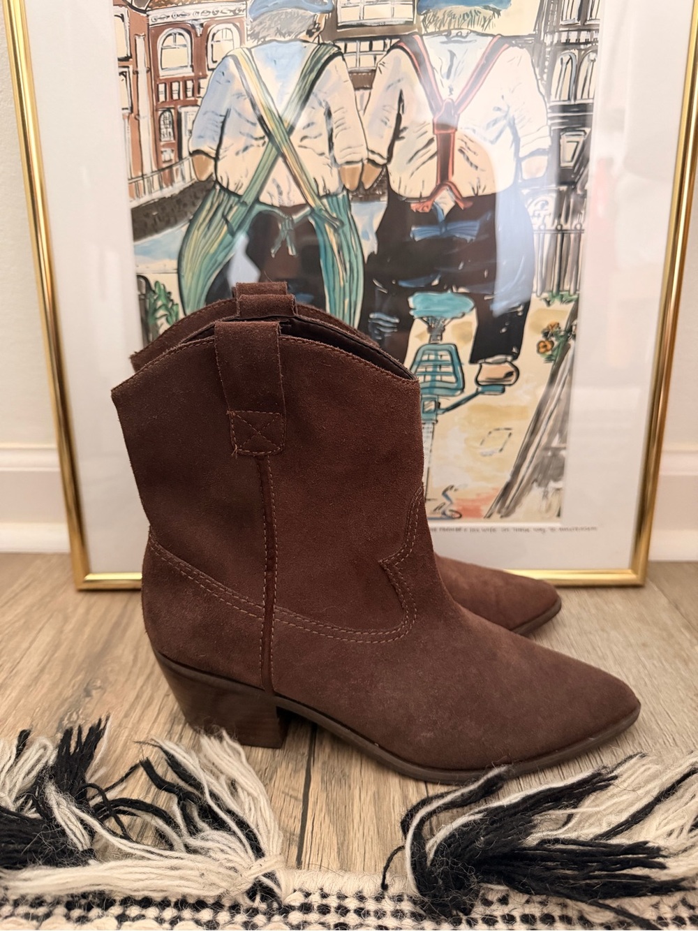Vintage 90s Lisa Vicky Suede western boots
